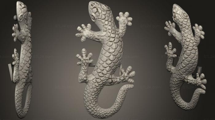 Статуэтки животных (Hebilla Salamandra, STKJ_1053) 3D модель для ЧПУ станка
